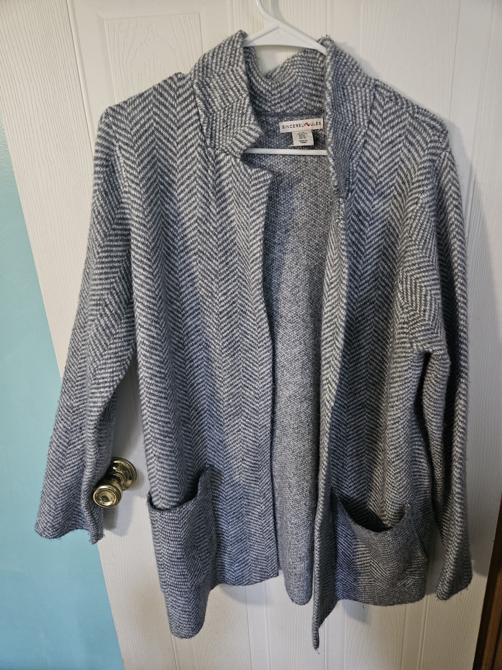 Sincerely Jules Sweater Cardigan XL wool Blend